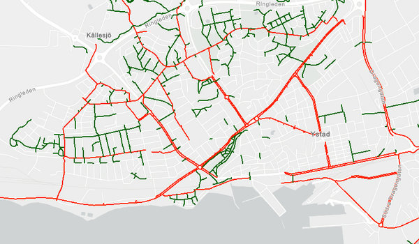 Cykelkarta - Ystads kommun