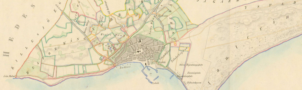 1853. Stadsplaneringskarta. Gustaf Ljunggren