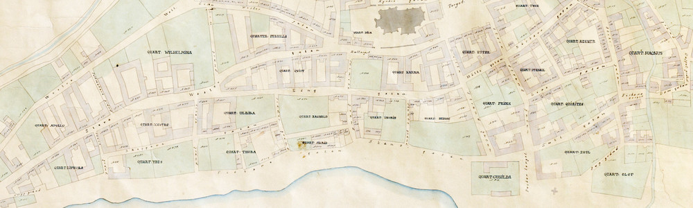 1883 (1753). Kopierad och renoverad stadskarta. Frans Oscar Öhrström (Baltzar Weduvar)