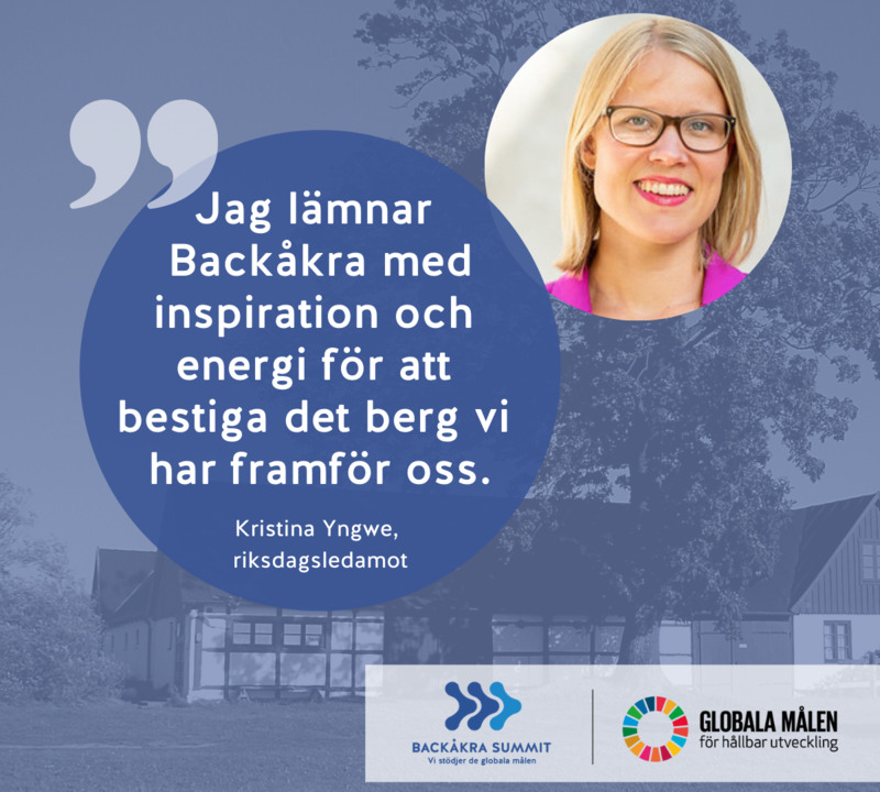 Kristina Yngwe, Backåkra Summit